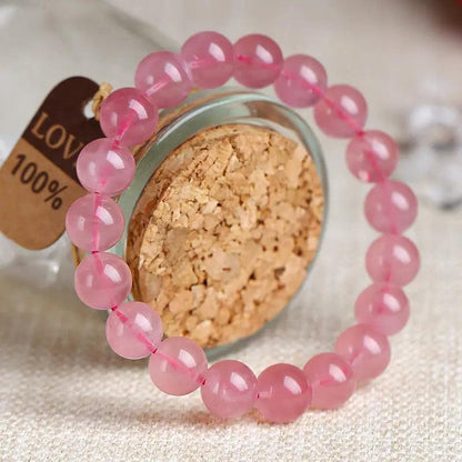 Natural Crystal Madagascar Pink Quartz Bracelet (5A/ 7A Grade) - My Vibe Finder