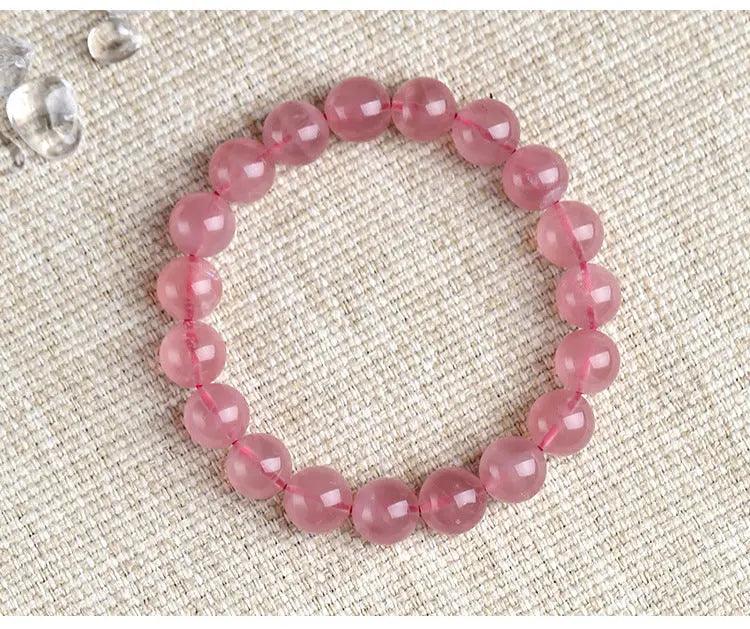 Natural Crystal Madagascar Pink Quartz Bracelet (5A/ 7A Grade) - My Vibe Finder