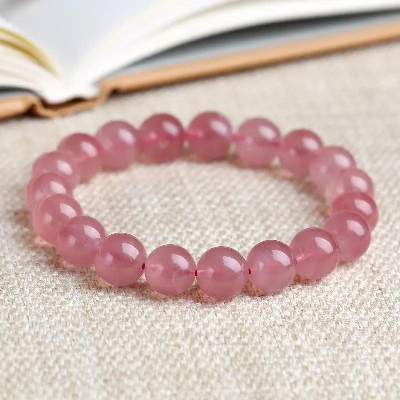 Natural Crystal Madagascar Pink Quartz Bracelet (5A/ 7A Grade) - My Vibe Finder