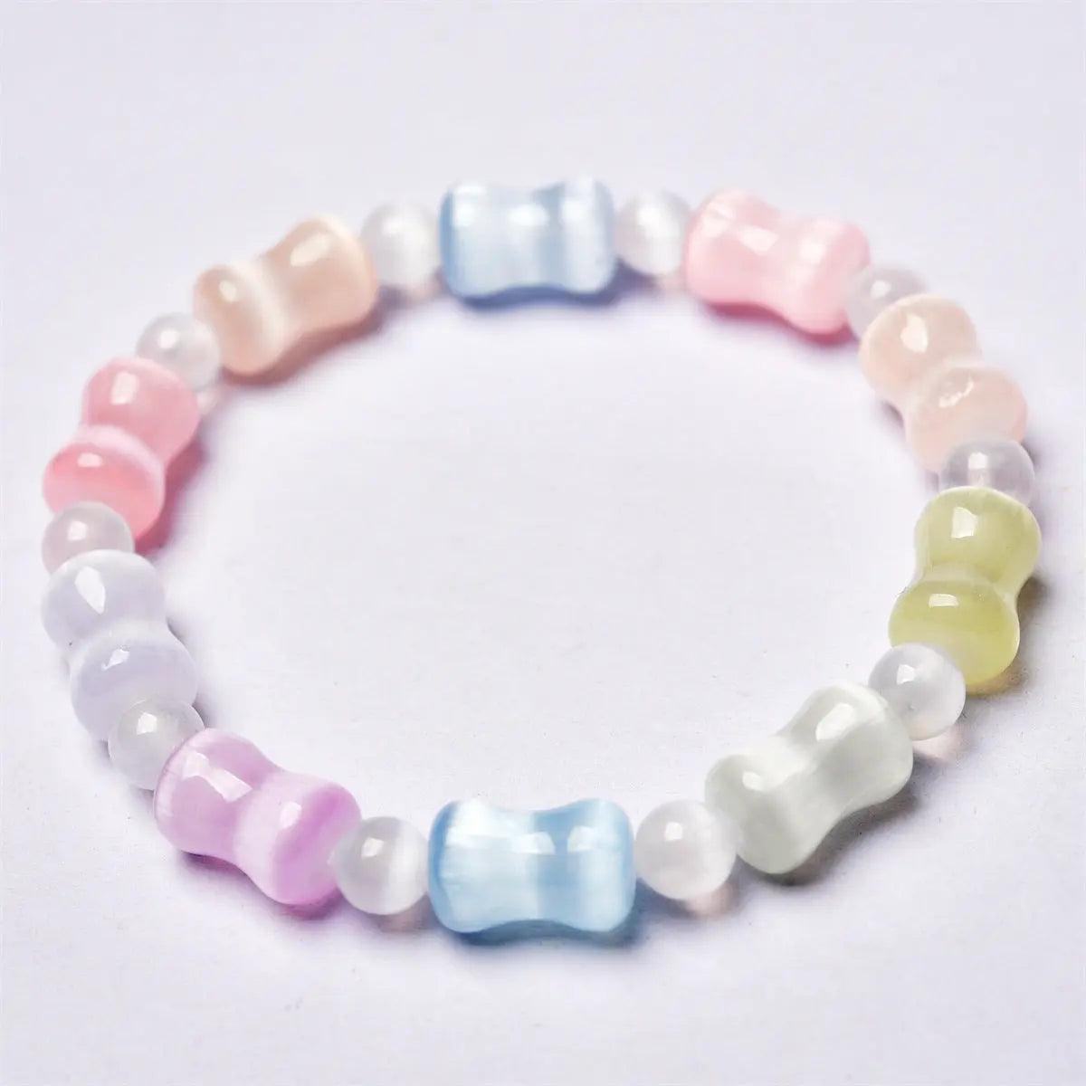 Rainbow Color Slub Crystal Bracelet - My Vibe Finder