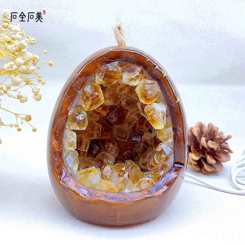 Natural Yellow Amethyst Degaussing Cave Night Light - My Vibe Finder