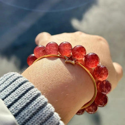 Natural Strawberry Crystal Bracelet(6A/ 7A Grade) - My Vibe Finder