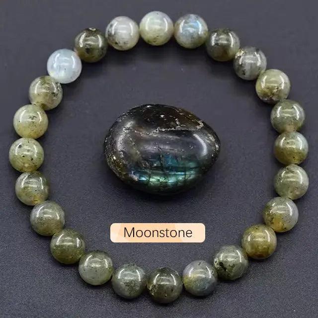 Handmade Apatite Sun Stone Beaded Bracelet (8mm) My Vibe Finder