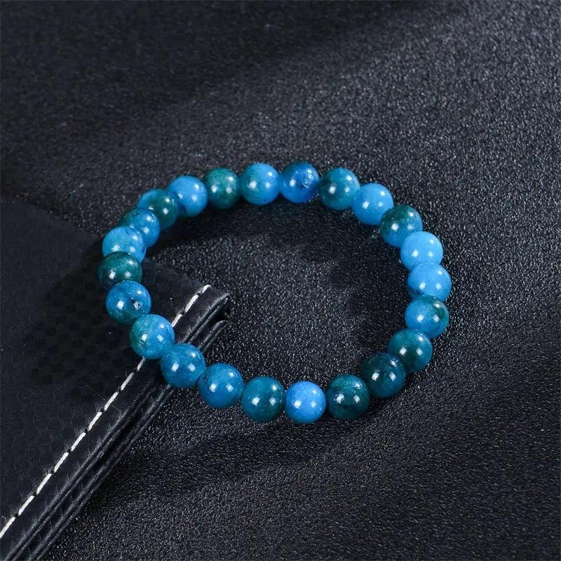 Handmade Apatite Sun Stone Beaded Bracelet (8mm) My Vibe Finder