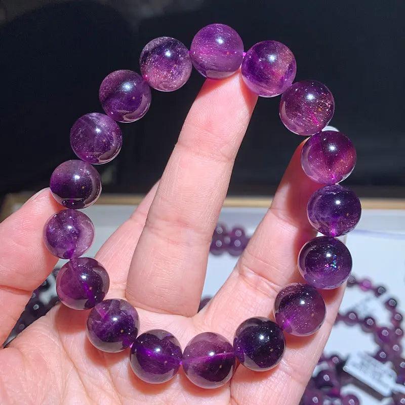 Natural Purple Hair Crystal Bracelet - My Vibe Finder