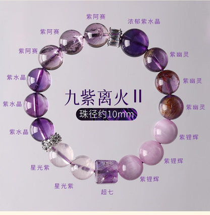 [Customized 7 Styles] Nine Purple Li Fire Crystal Bracelet - My Vibe Finder