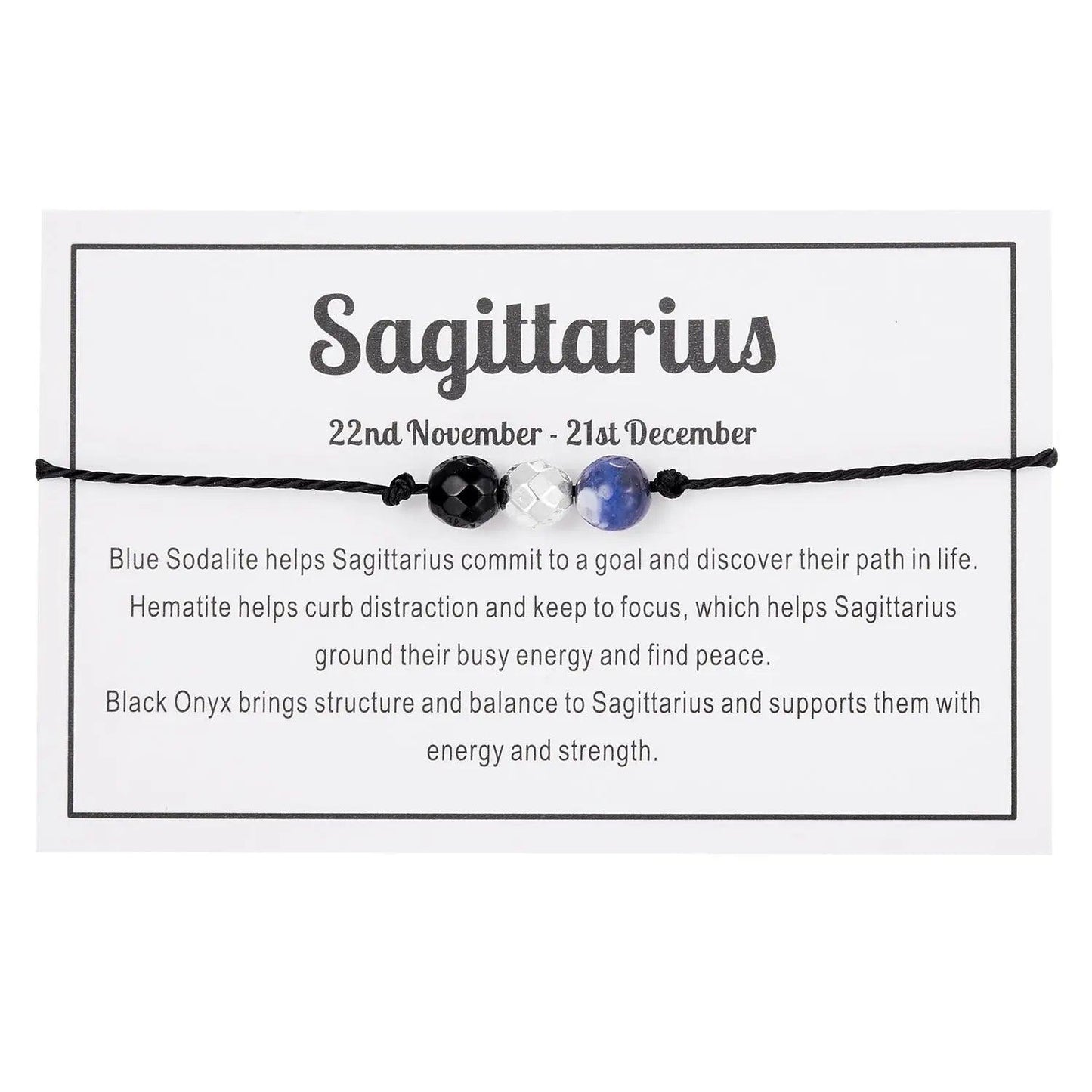 Zodiac Sign Facet Stone Woven Bracelet - My Vibe Finder