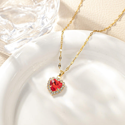 Heart-Shaped 12 Birthstone Necklace - My Vibe Finder