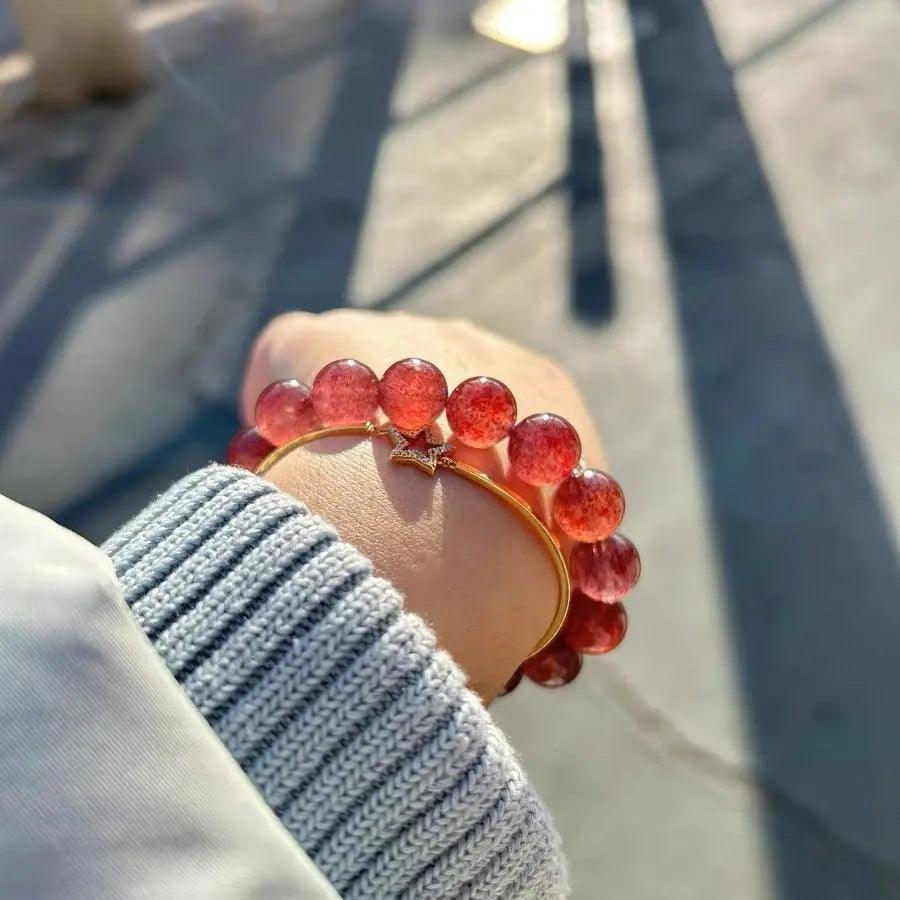 Natural Strawberry Crystal Bracelet(6A/ 7A Grade) - My Vibe Finder