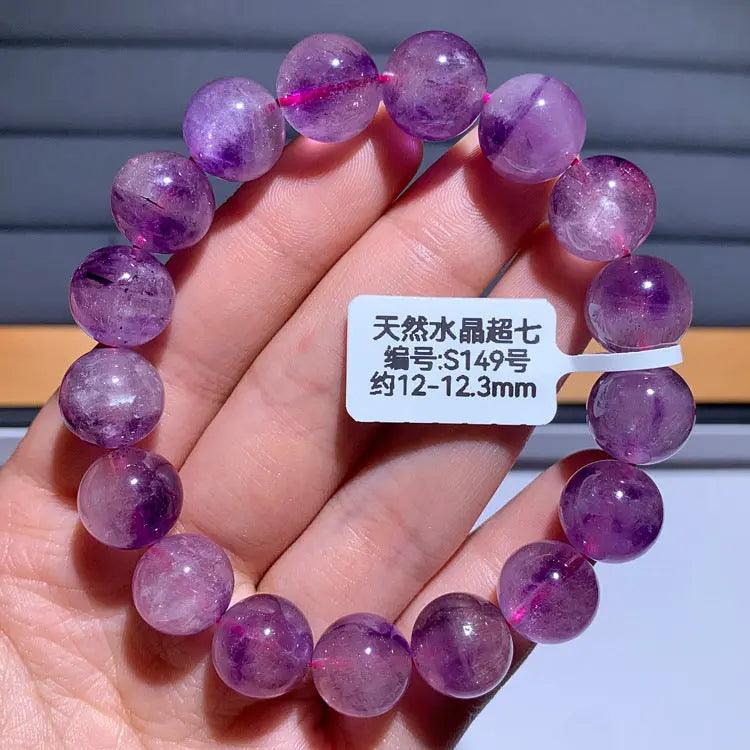 Natural Purple Hair Crystal Bracelet - My Vibe Finder