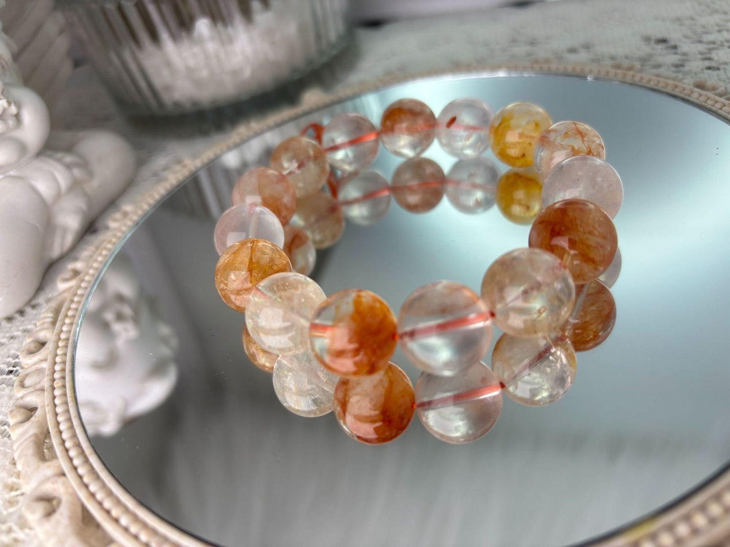 Natural Koi Gum Flower Crystal Bracelet - My Vibe Finder