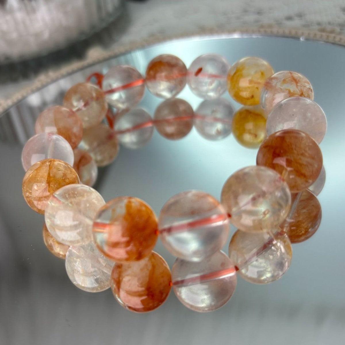 Natural Koi Gum Flower Crystal Bracelet - My Vibe Finder