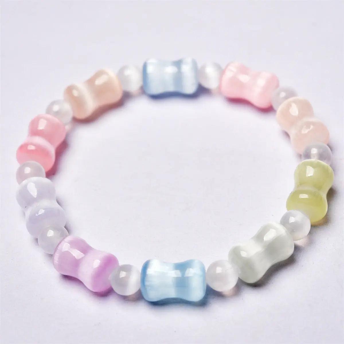 Rainbow Color Slub Crystal Bracelet - My Vibe Finder