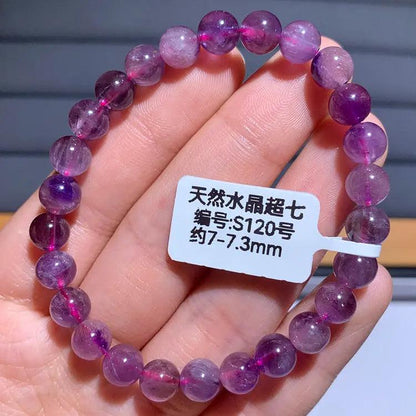 Natural Purple Hair Crystal Bracelet - My Vibe Finder