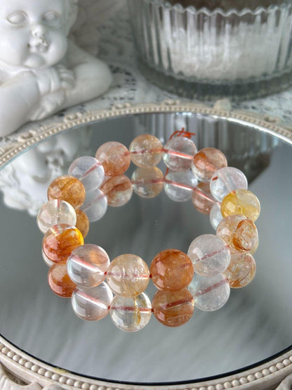 Natural Koi Gum Flower Crystal Bracelet - My Vibe Finder