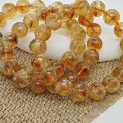 Natural Yellow Hair Crystal Bracelet (Citrine)