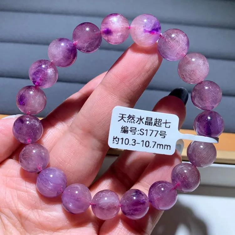 Natural Purple Hair Crystal Bracelet - My Vibe Finder