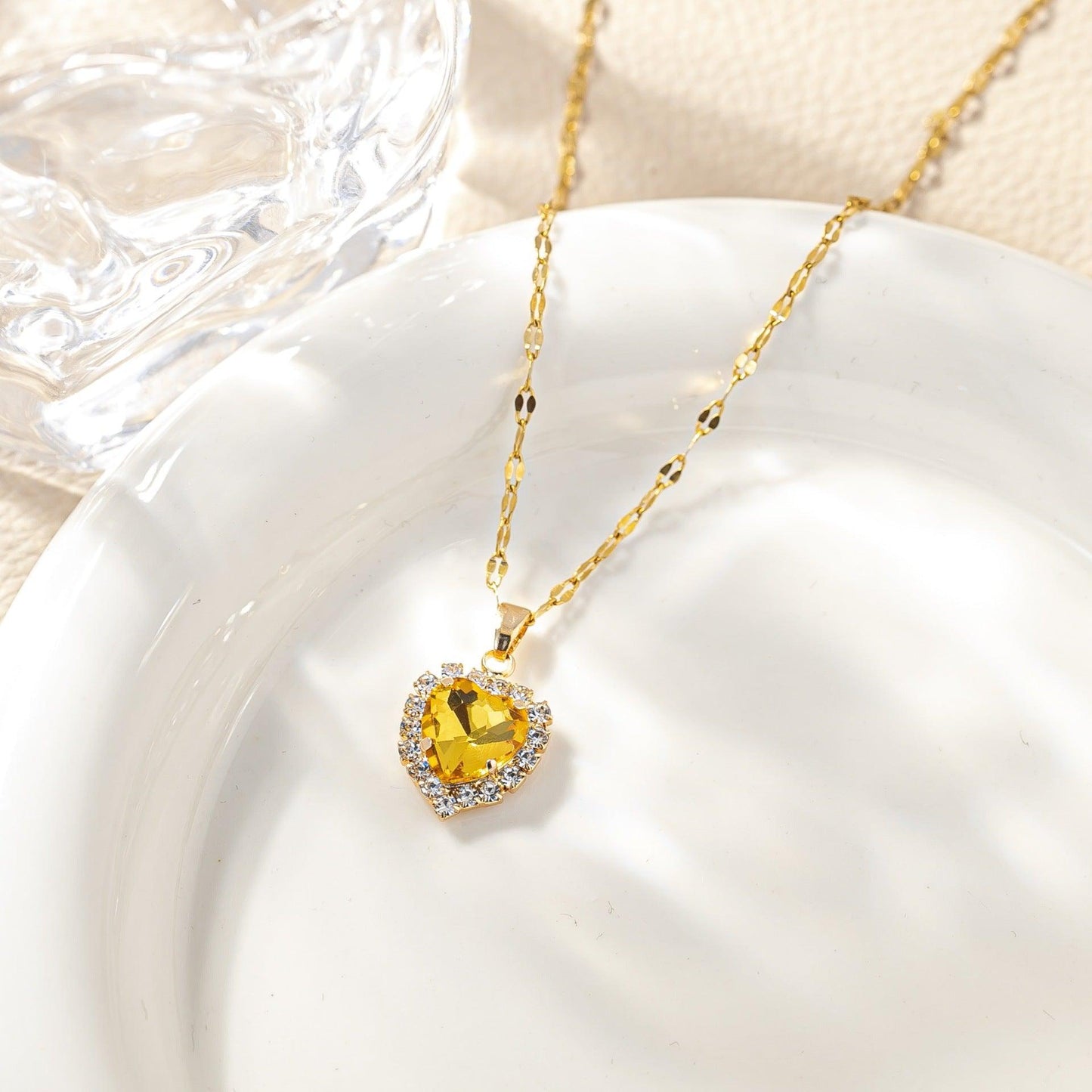 Heart-Shaped 12 Birthstone Necklace - My Vibe Finder