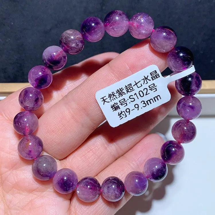 Natural Purple Hair Crystal Bracelet - My Vibe Finder