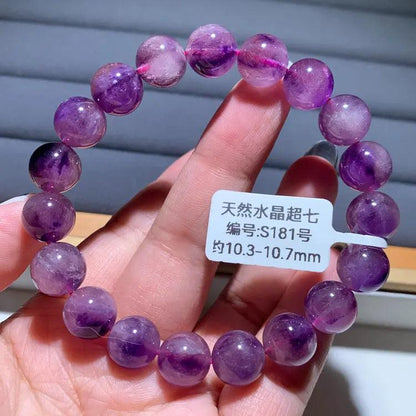 Natural Purple Hair Crystal Bracelet - My Vibe Finder