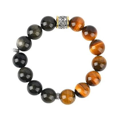 Natural Yellow Tiger's Eye Obsidian Bracelet(Large Bead) - My Vibe Finder