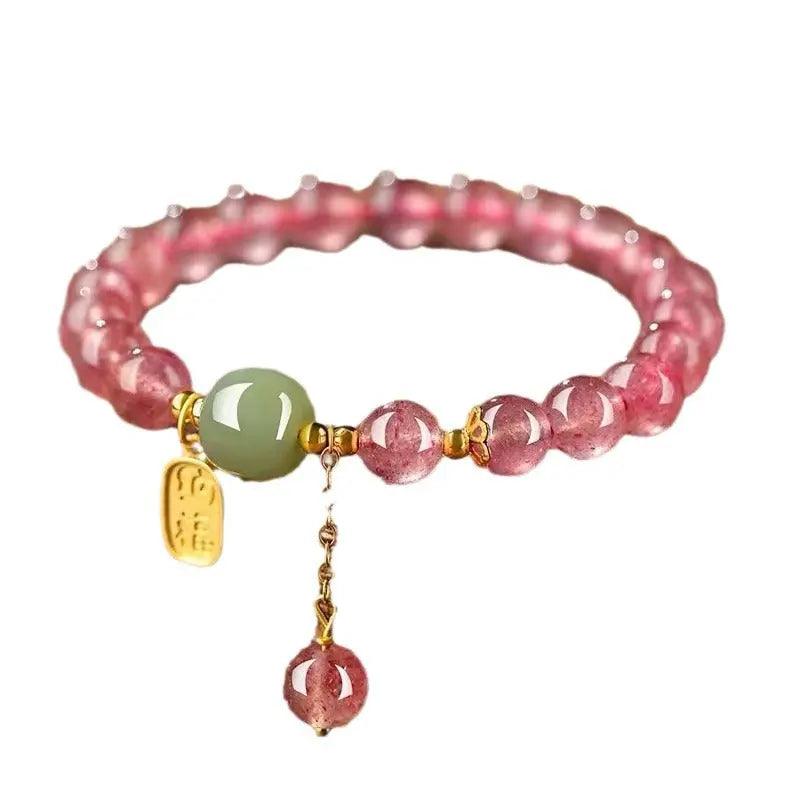 Natural Strawberry Crystal Bracelet - My Vibe Finder