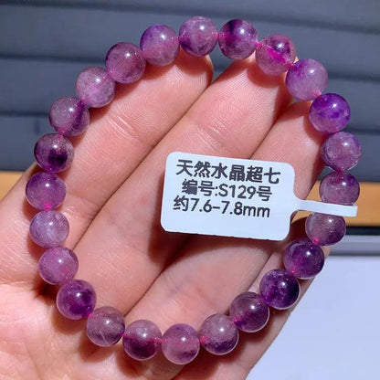 Natural Purple Hair Crystal Bracelet - My Vibe Finder