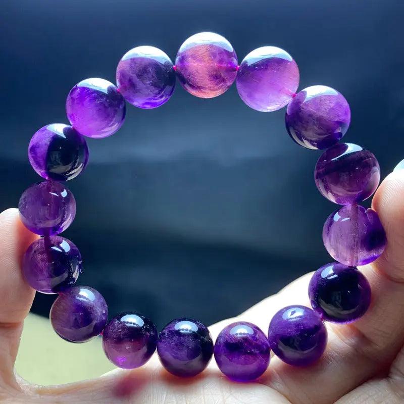 Natural Purple Hair Crystal Bracelet - My Vibe Finder