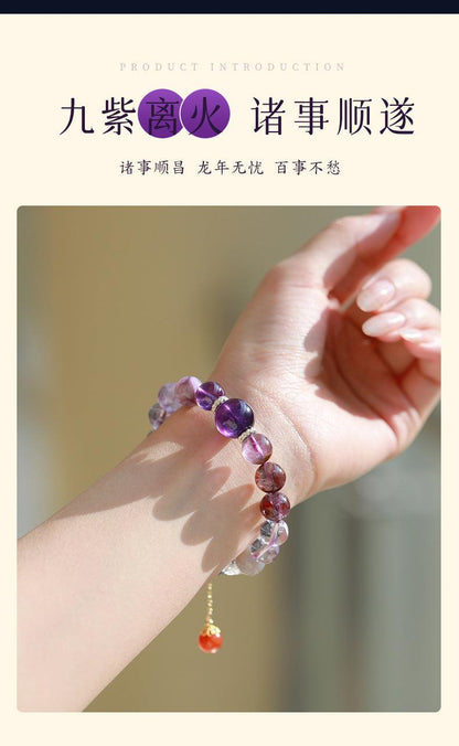 [Customized 7 Styles] Nine Purple Li Fire Crystal Bracelet - My Vibe Finder