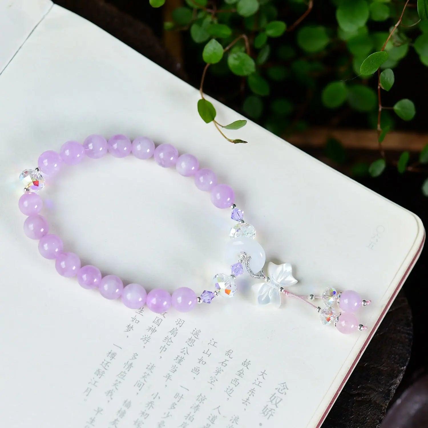 Natural Kunzite Stone Bracelet - My Vibe Finder