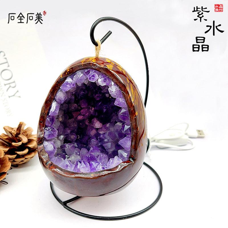 Natural Yellow Amethyst Degaussing Cave Night Light - My Vibe Finder