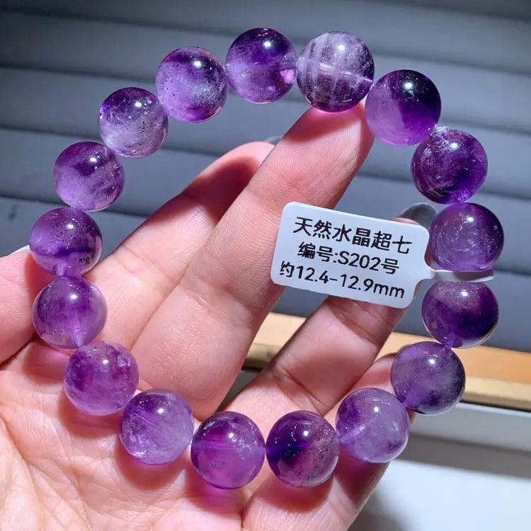 Natural Purple Hair Crystal Bracelet - My Vibe Finder