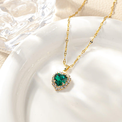 Heart-Shaped 12 Birthstone Necklace - My Vibe Finder