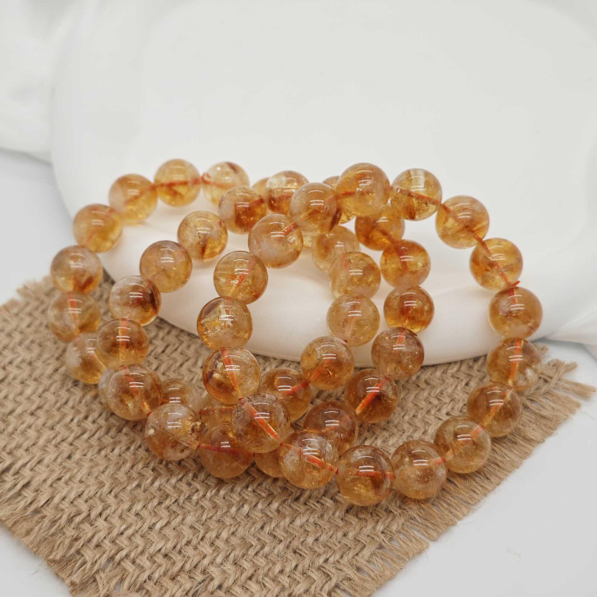 Natural Yellow Hair Crystal Bracelet (Citrine) - My Vibe Finder