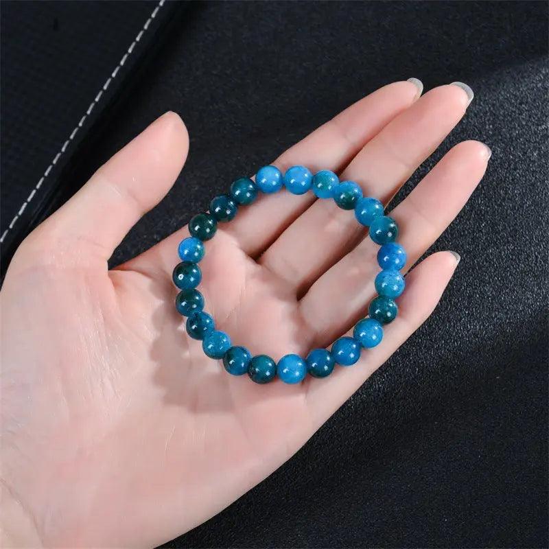 Handmade Apatite Sun Stone Beaded Bracelet (8mm) My Vibe Finder