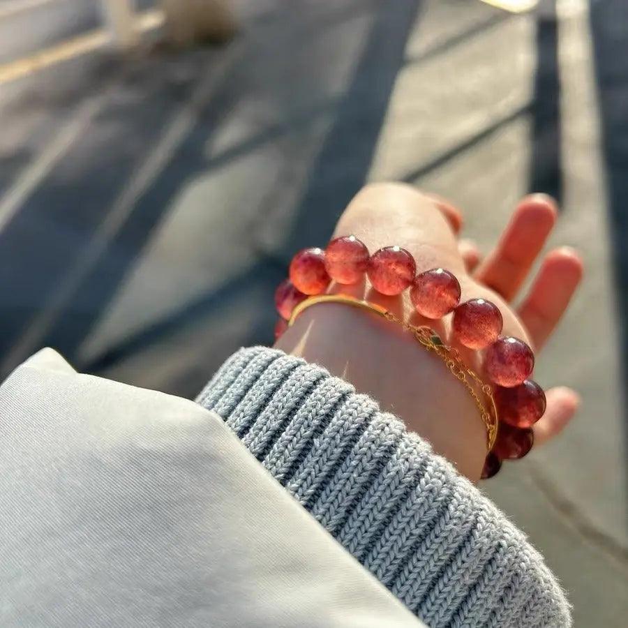 Natural Strawberry Crystal Bracelet(6A/ 7A Grade) - My Vibe Finder