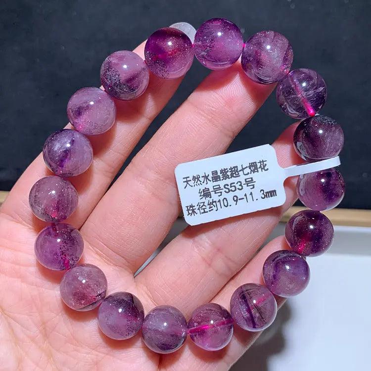 Natural Purple Hair Crystal Bracelet - My Vibe Finder