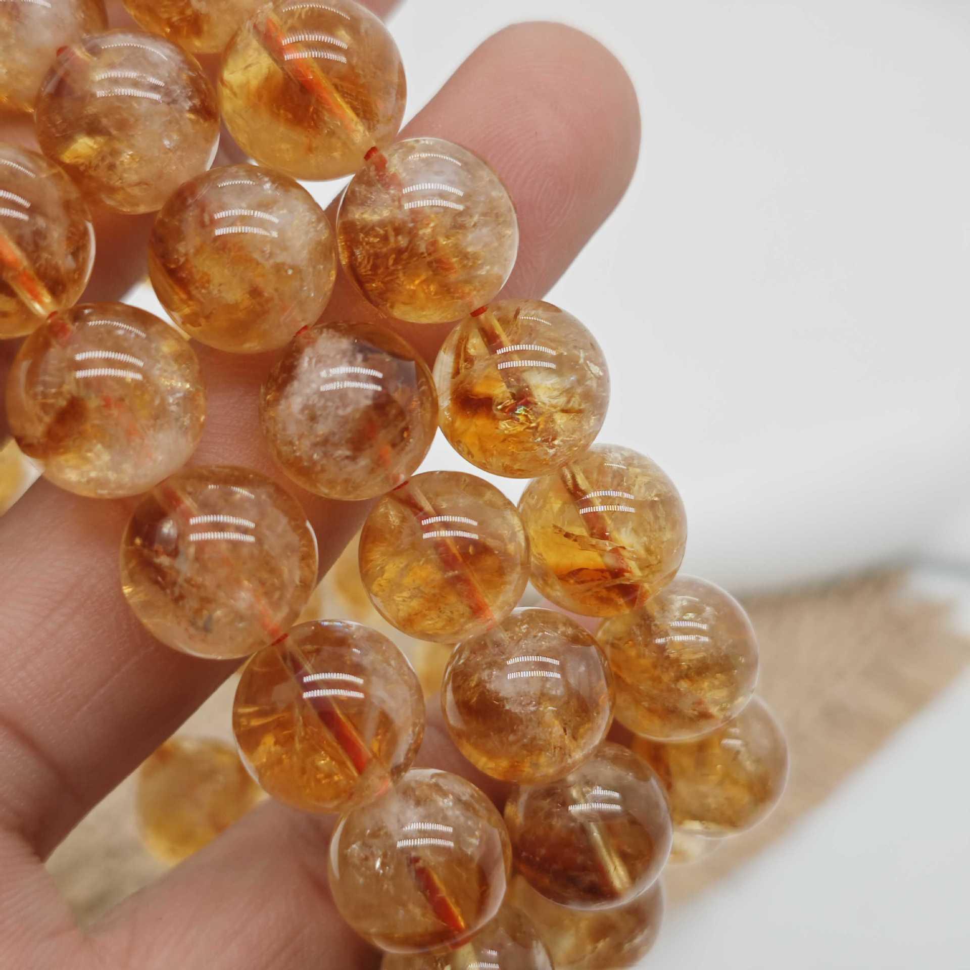 Natural Yellow Hair Crystal Bracelet (Citrine)