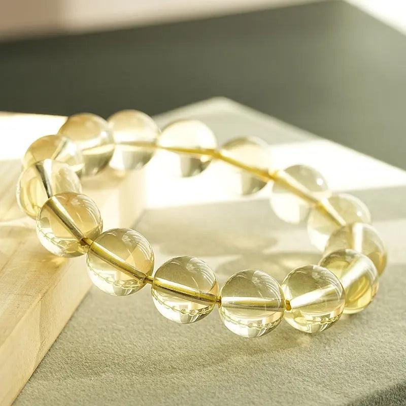 Natural Brazilian Citrine Bead Bracelet - My Vibe Finder