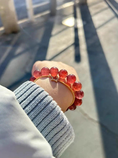 Natural Strawberry Crystal Bracelet(6A/ 7A Grade) - My Vibe Finder