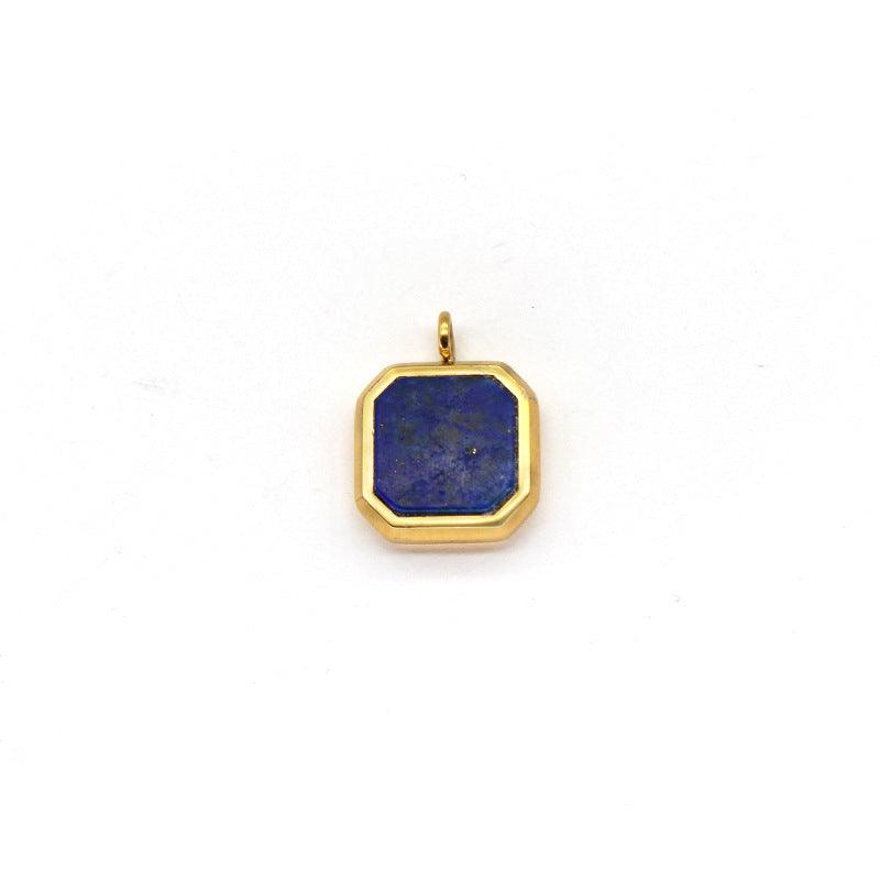 Geometry Lapis Lazuli Women's Necklace (Gold/ Steel chain) - My Vibe Finder