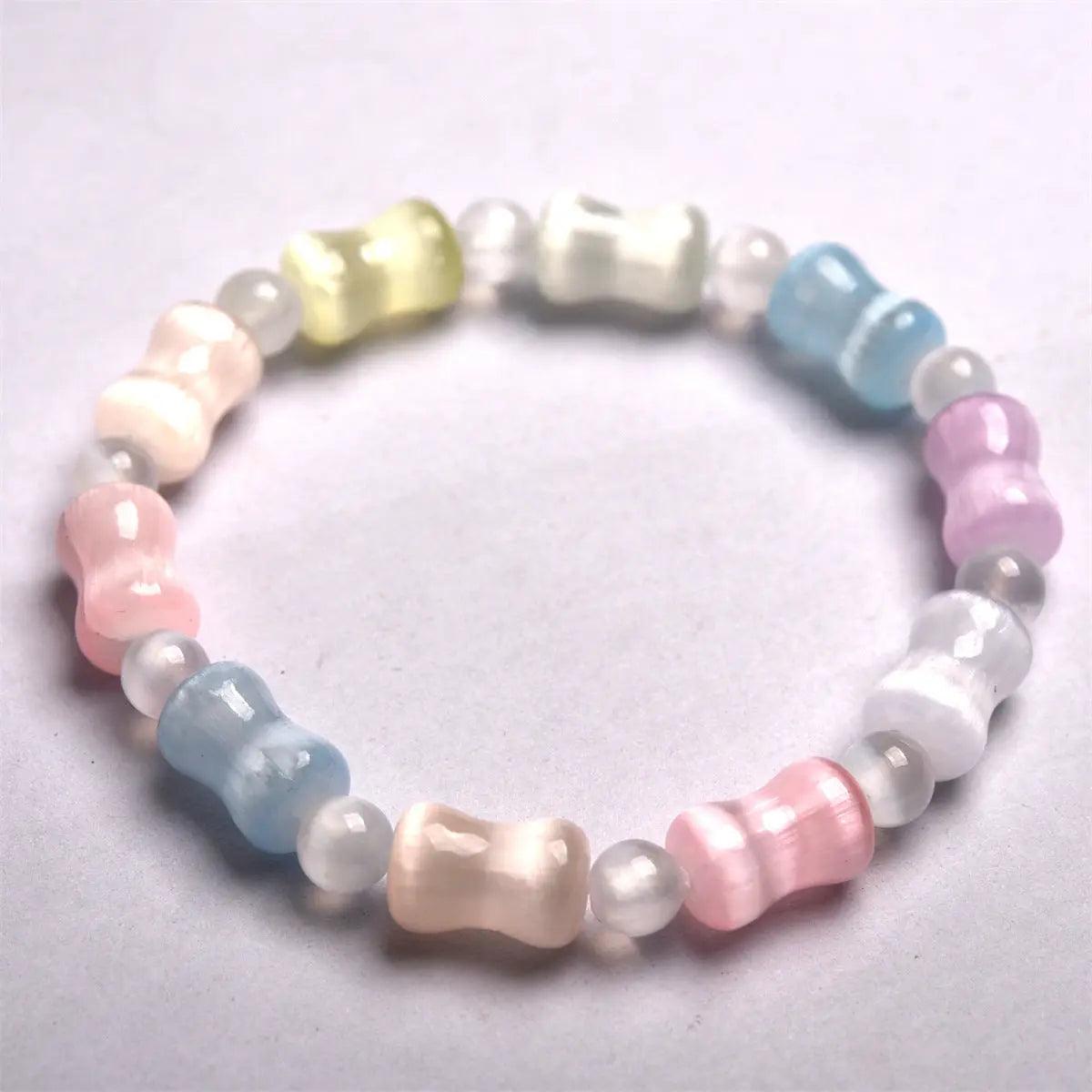 Rainbow Color Slub Crystal Bracelet - My Vibe Finder