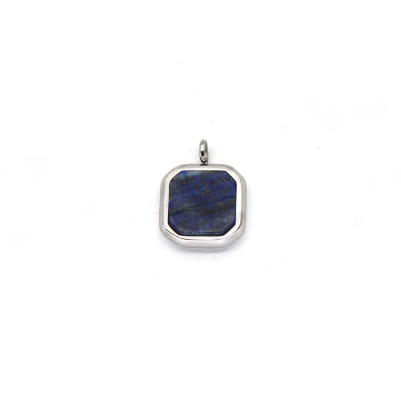 Geometry Lapis Lazuli Women's Necklace (Gold/ Steel chain) - My Vibe Finder