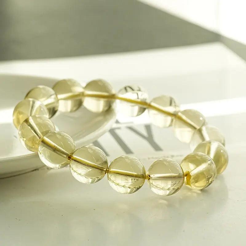 Natural Brazilian Citrine Bead Bracelet - My Vibe Finder