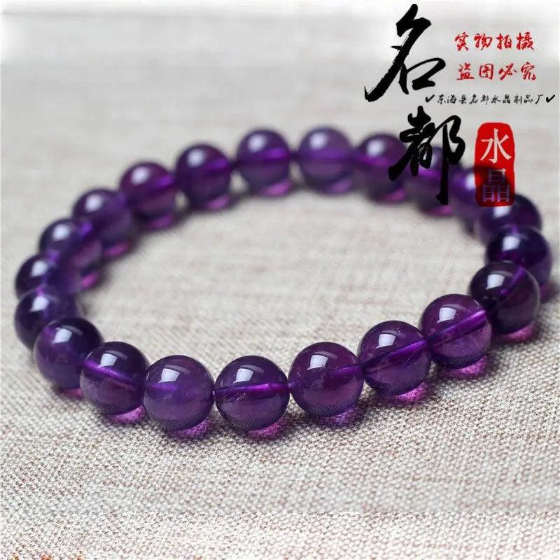 Natural Light/ Dark Amethyst Bracelet - My Vibe Finder